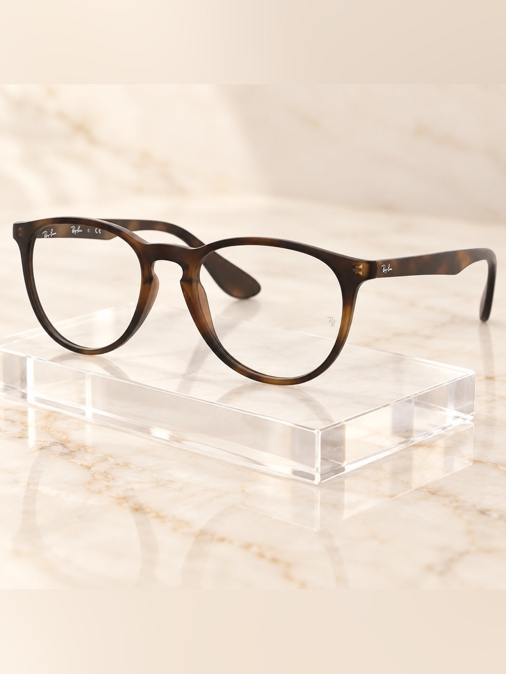 Ray-Ban Erika Havana Tortoise Round Eyeglasses Clear Lens Optical Frame